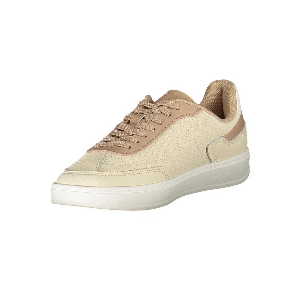 Zapatillas deportivas Tommy Hilfiger de piel beige para mujer