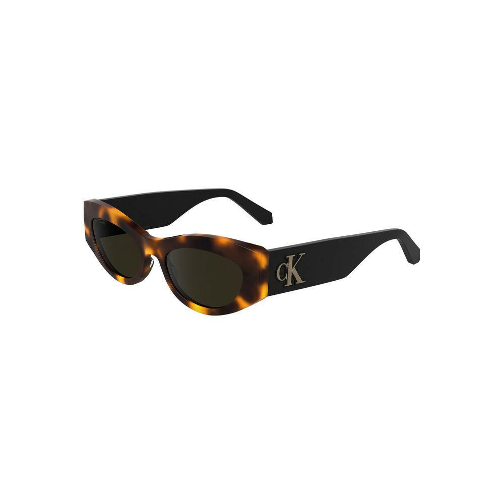 Calvin Klein Brown Acetate Women's Sunglass Calvin Klein