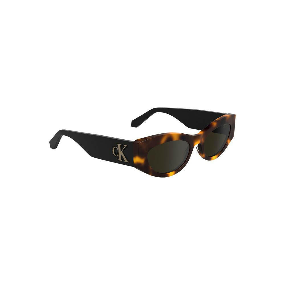 Calvin Klein Brown Acetate Women's Sunglass Calvin Klein