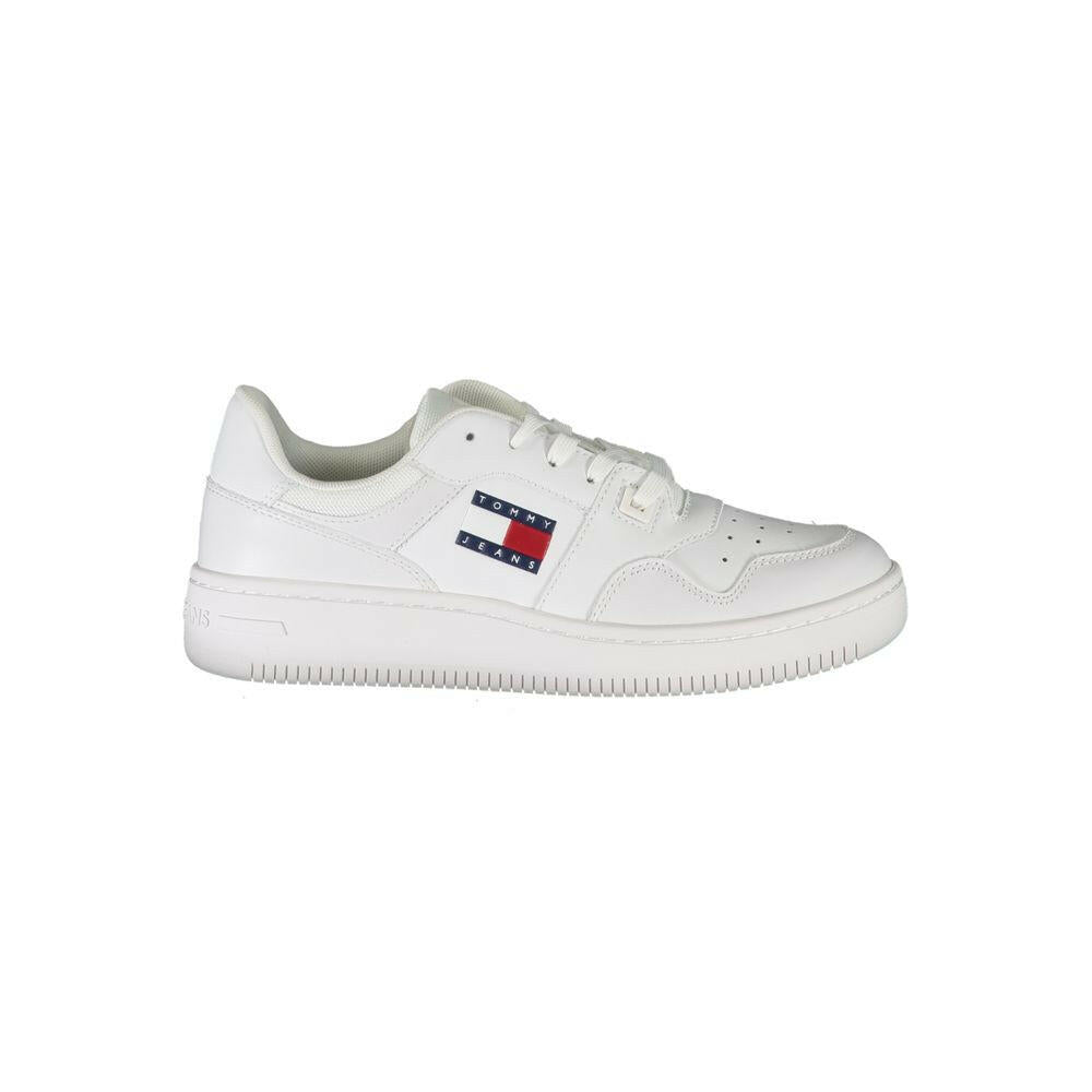Tommy Hilfiger White Leather Women Sneaker Tommy Hilfiger