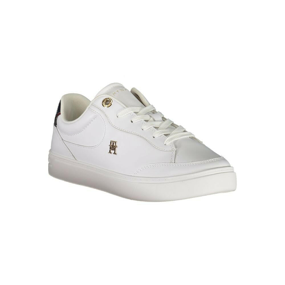 Tommy Hilfiger White Leather Women Sneaker Tommy Hilfiger