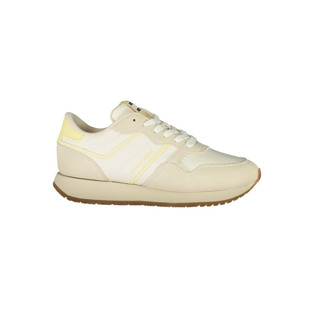 Zapatillas deportivas Tommy Hilfiger de piel beige para mujer