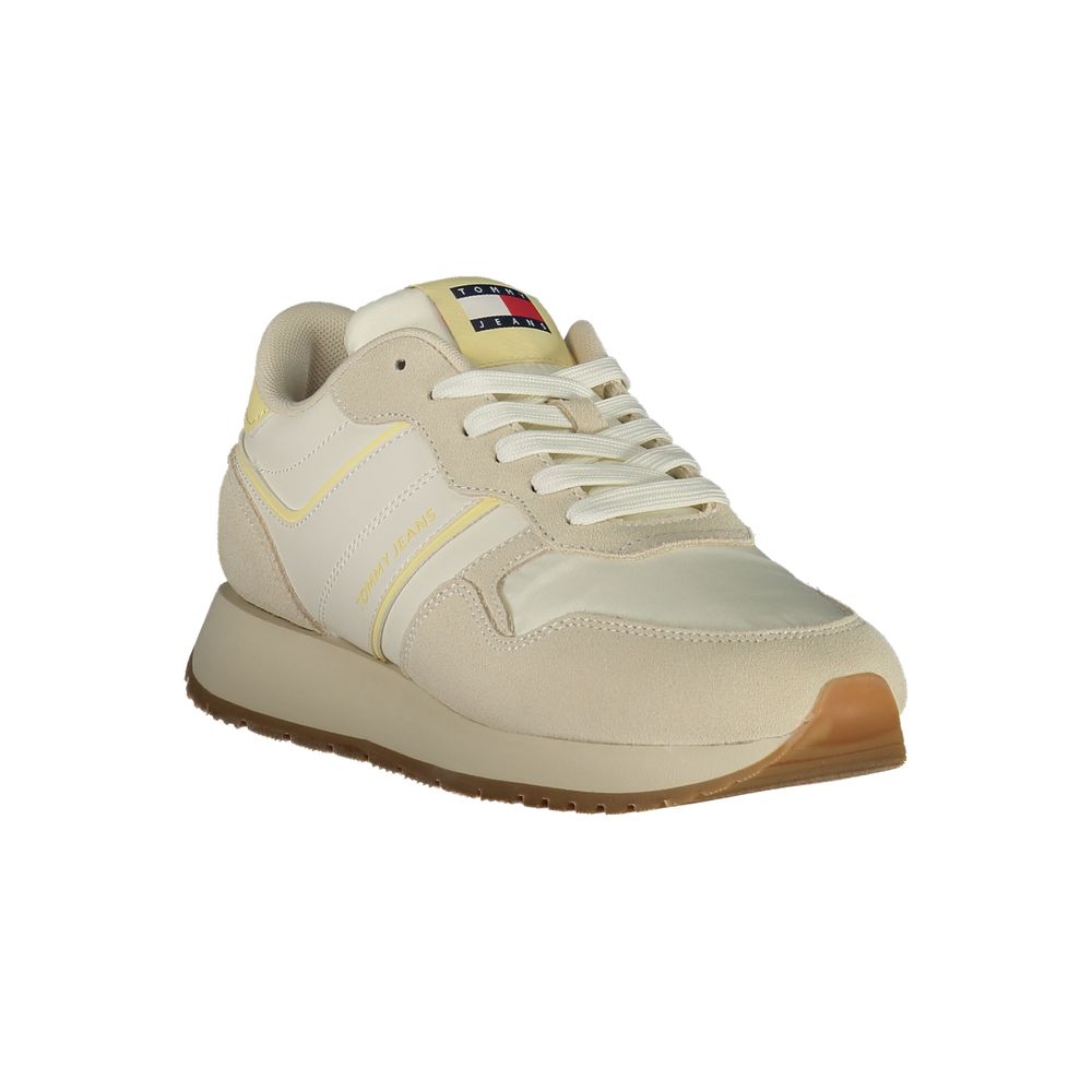Zapatillas deportivas Tommy Hilfiger de piel beige para mujer