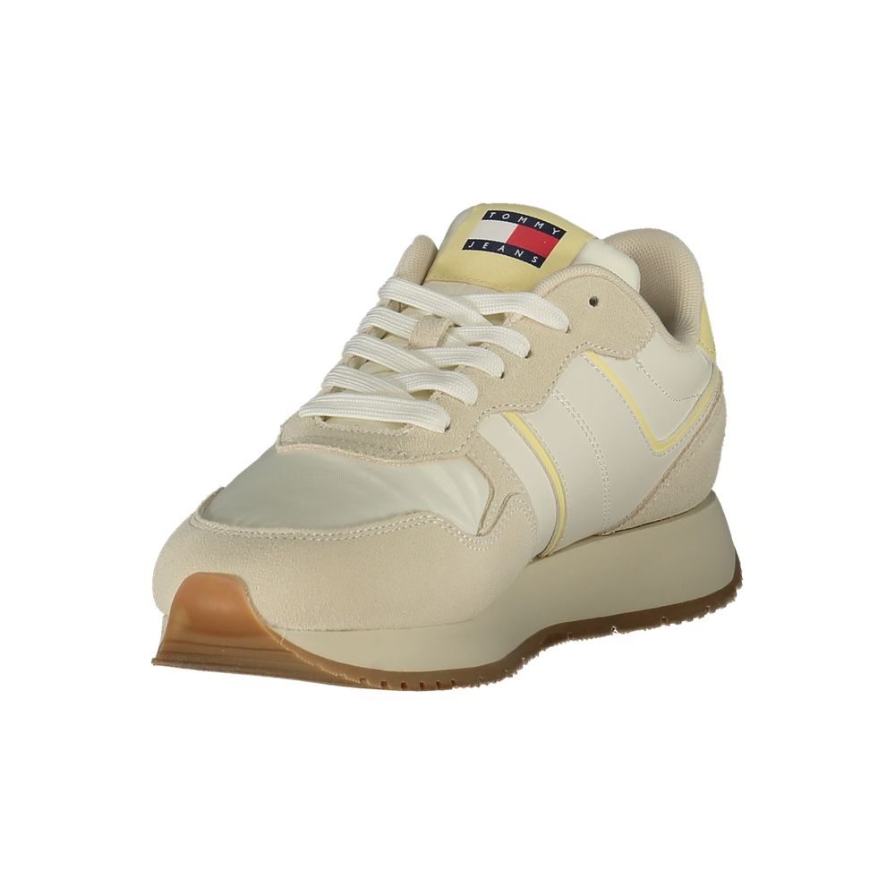 Zapatillas deportivas Tommy Hilfiger de piel beige para mujer