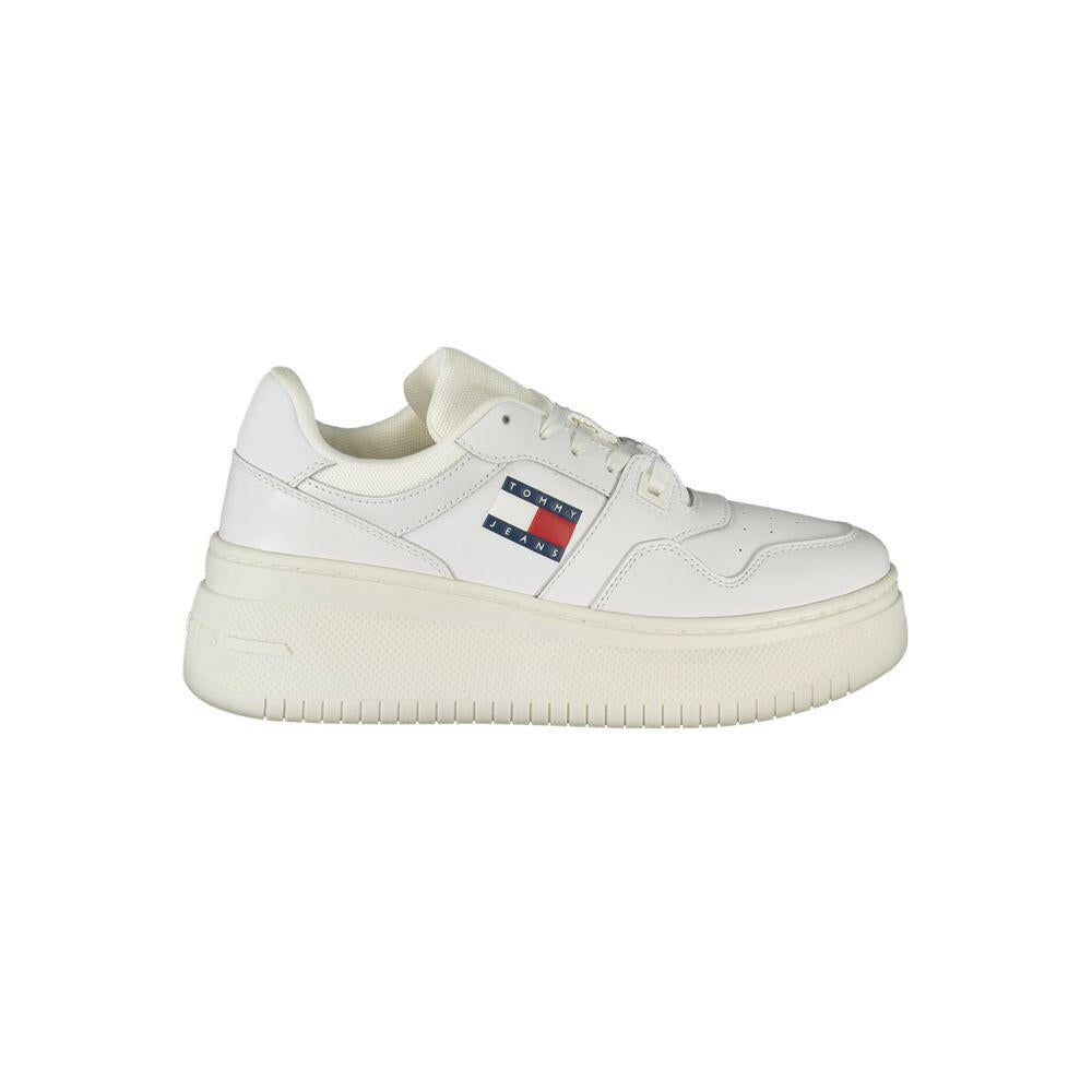 Tommy Hilfiger White Leather Women Sneaker Tommy Hilfiger