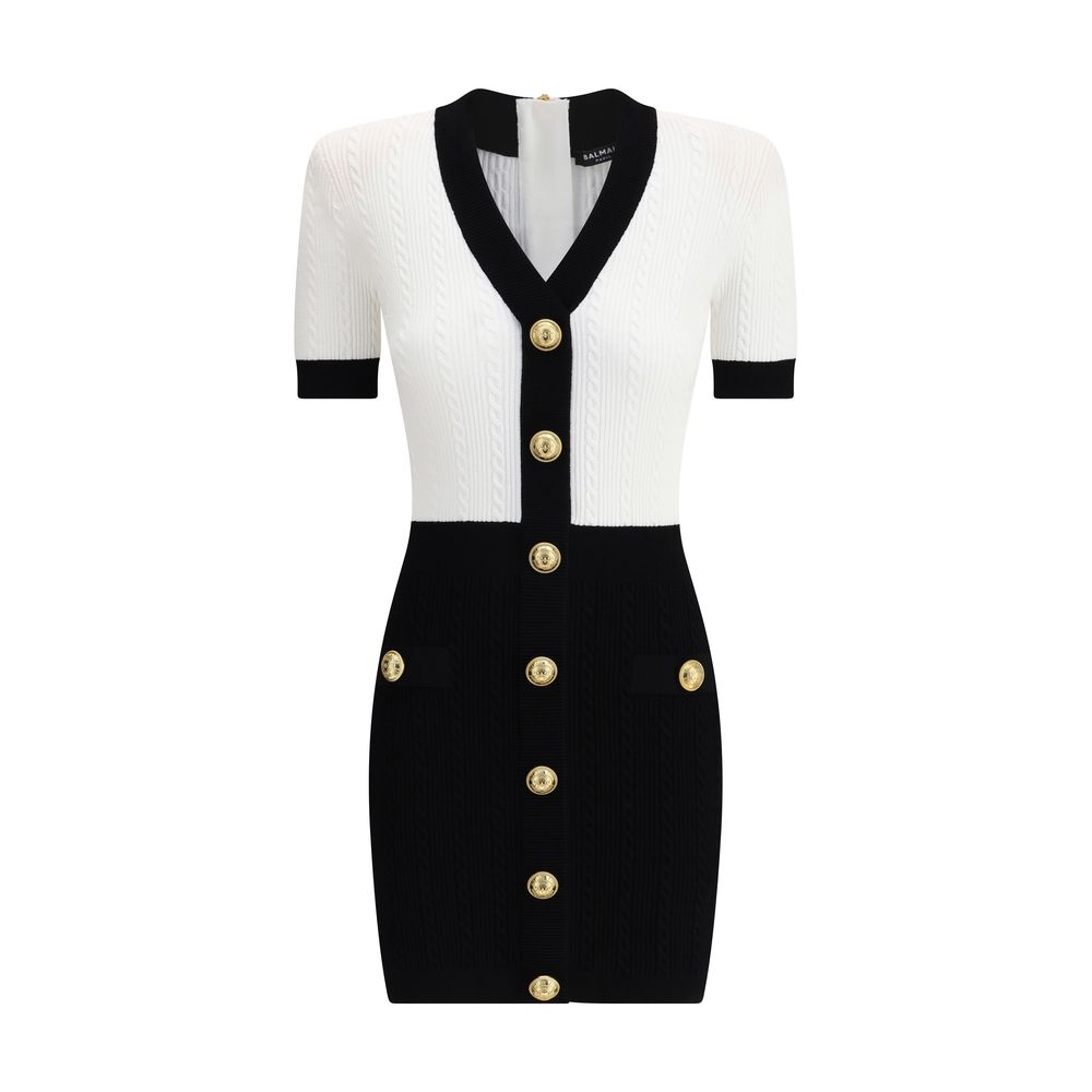 Balmain Braided pattern midi Dress Balmain