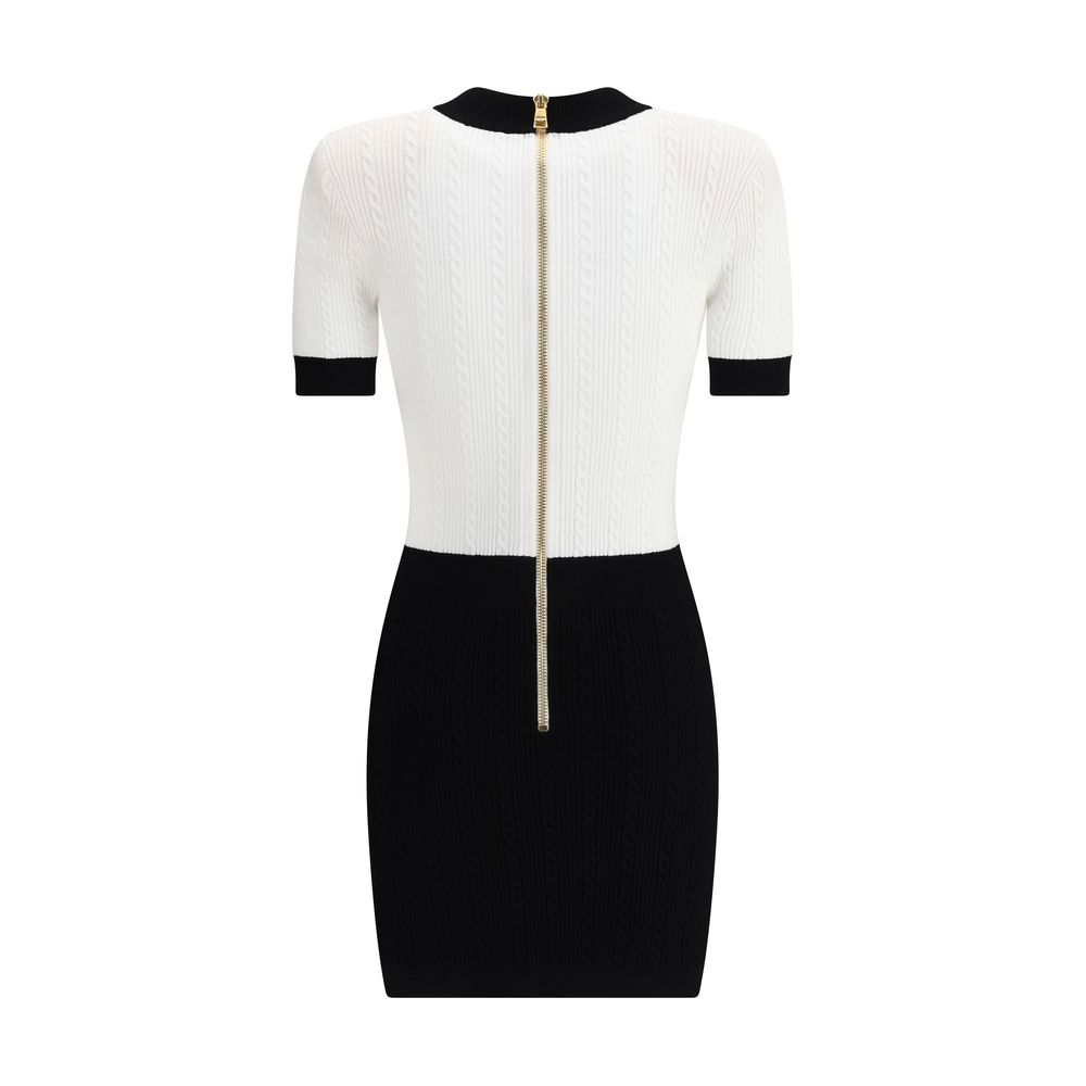 Balmain Braided pattern midi Dress Balmain