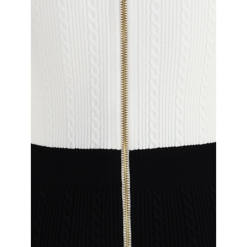 Balmain Braided pattern midi Dress Balmain