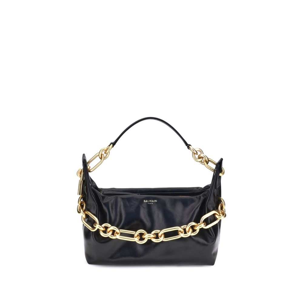 Bolso de hombro Balmain Bos Taurus de piel de becerro negra