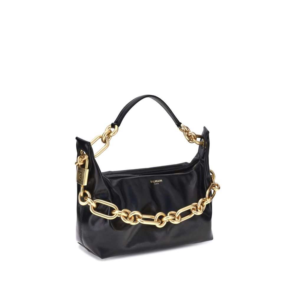 Bolso de hombro Balmain Bos Taurus de piel de becerro negra
