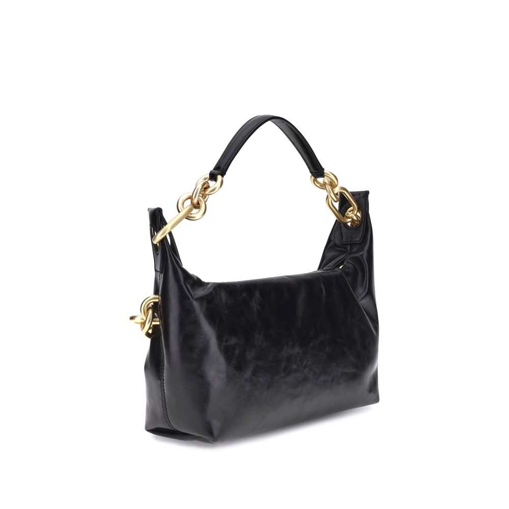 Bolso de hombro Balmain Bos Taurus de piel de becerro negra