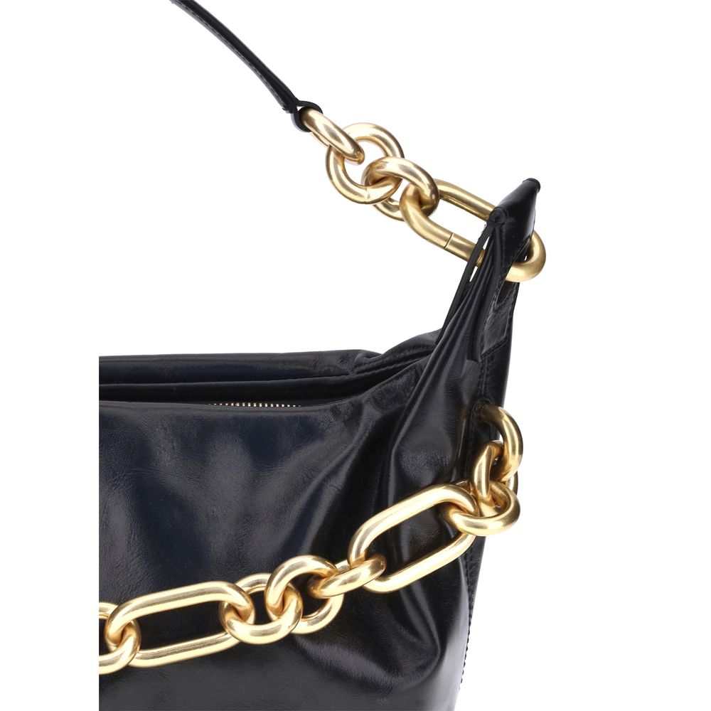 Bolso de hombro Balmain Bos Taurus de piel de becerro negra