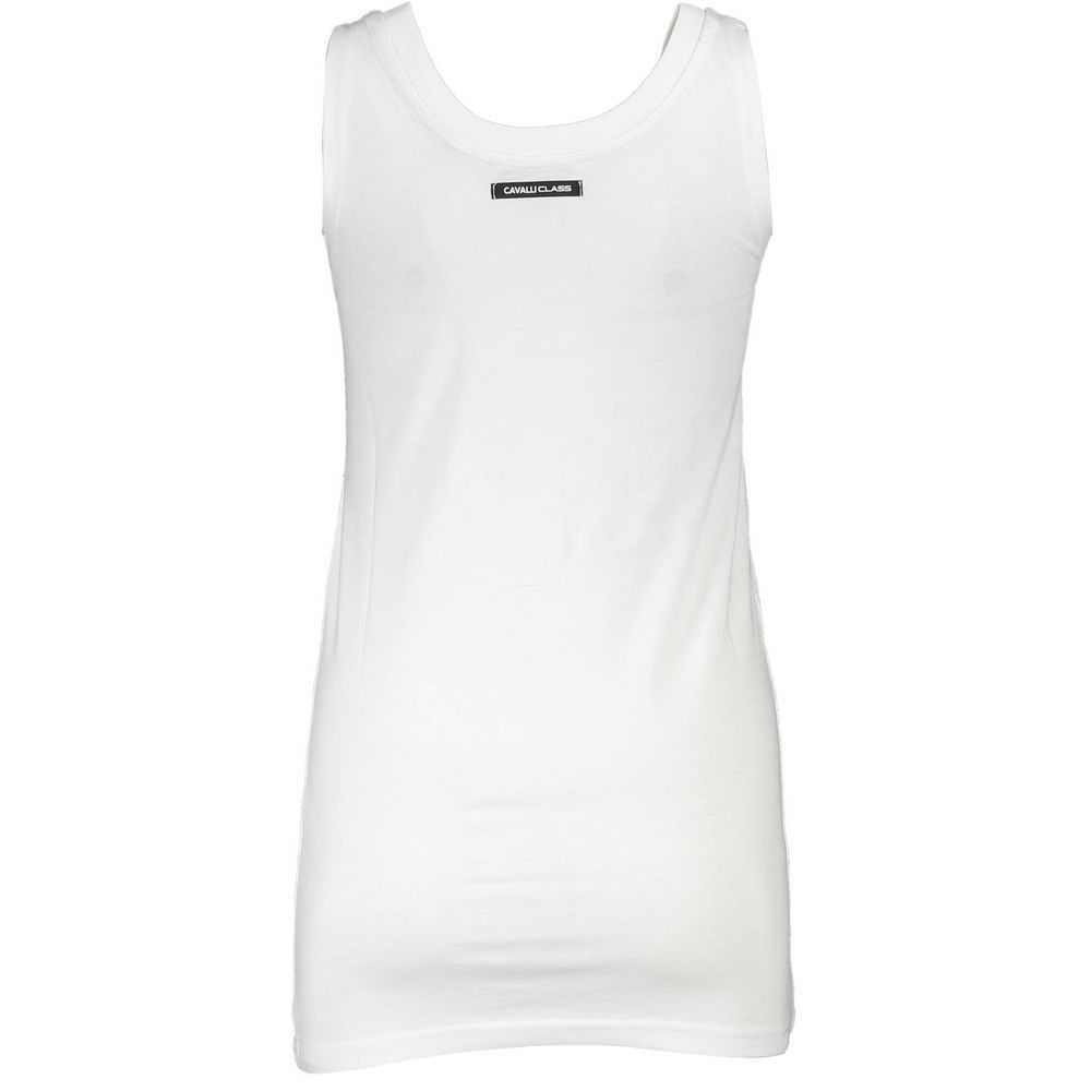 Top feminino Cavalli Class em algodão branco
