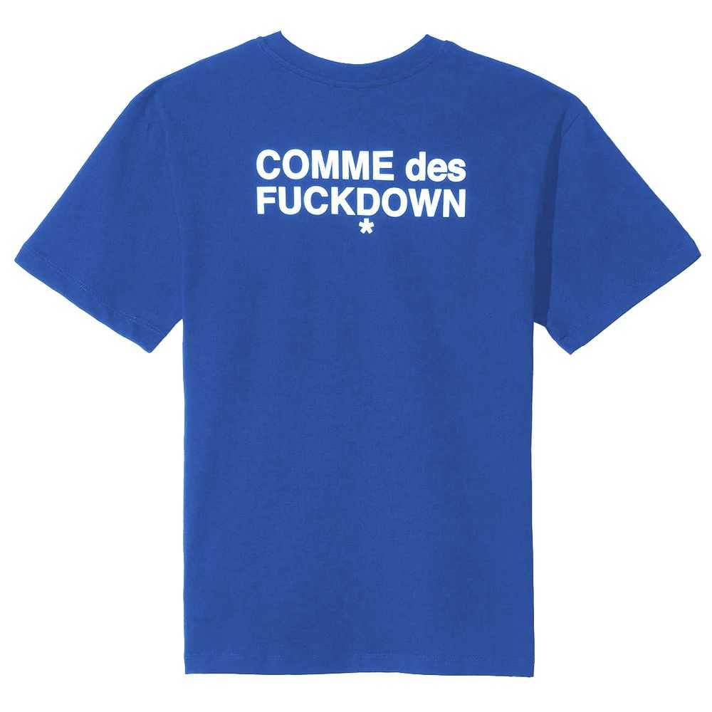 Camiseta feminina Comme Des Fuckdown azul de algodão