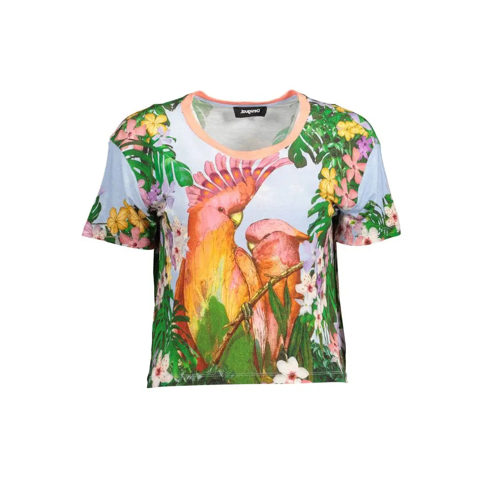 Desigual Blue Linen Tops & T-Shirt - MaraFormigone