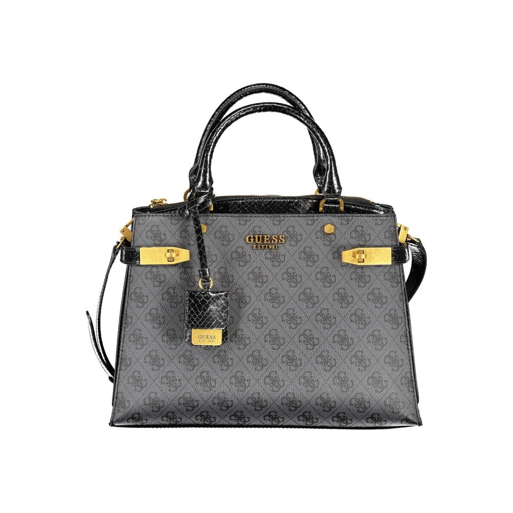 Guess Jeans Black Cotton Handbag Guess Jeans