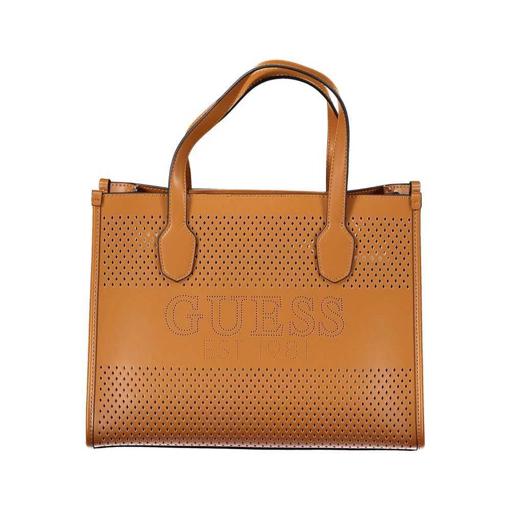 Bolsa Guess Jeans marrom de polietileno