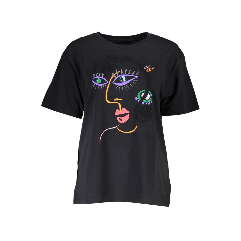 Desigual Black Cotton Tops & T-Shirt Desigual