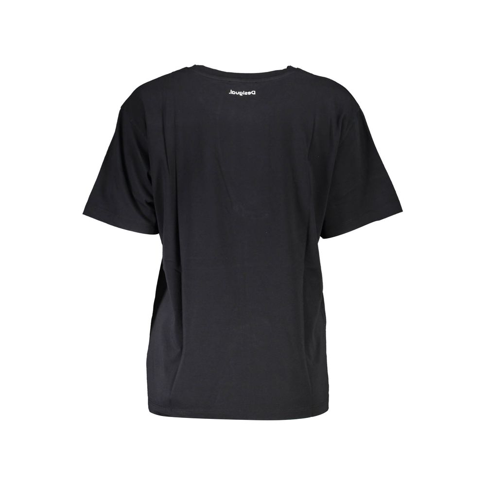 Desigual Black Cotton Tops & T-Shirt Desigual