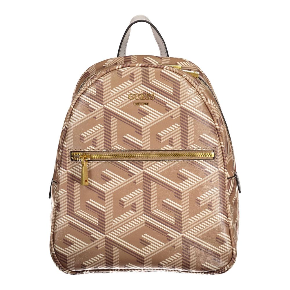 Guess Jeans Brown Polyethylene Backpack Guess Jeans