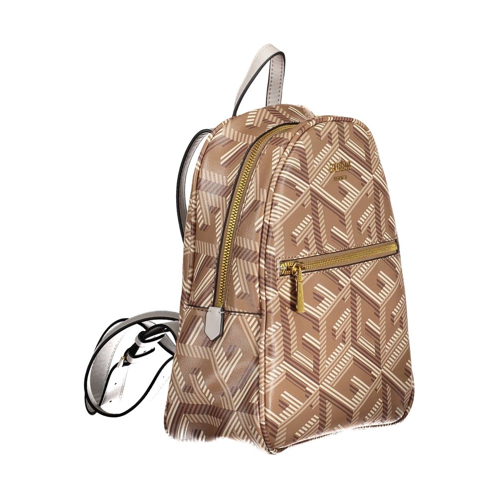 Guess Jeans Brown Polyethylene Backpack Guess Jeans