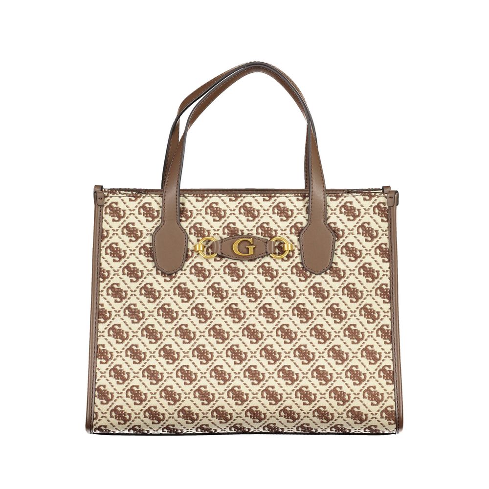 Guess Jeans Brown Polyester Handbag Guess Jeans