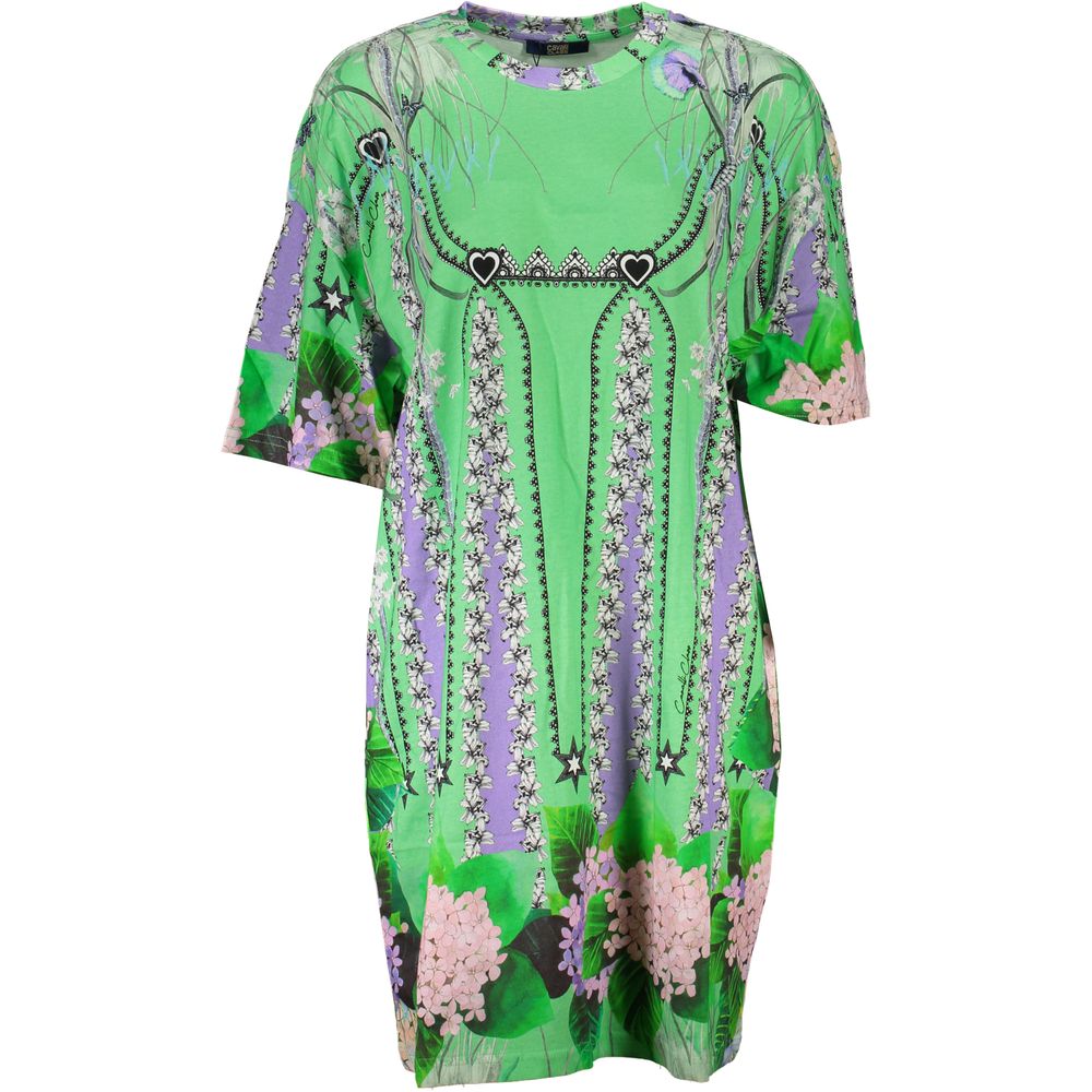 Cavalli Class Green Cotton Dress - MaraFormigone