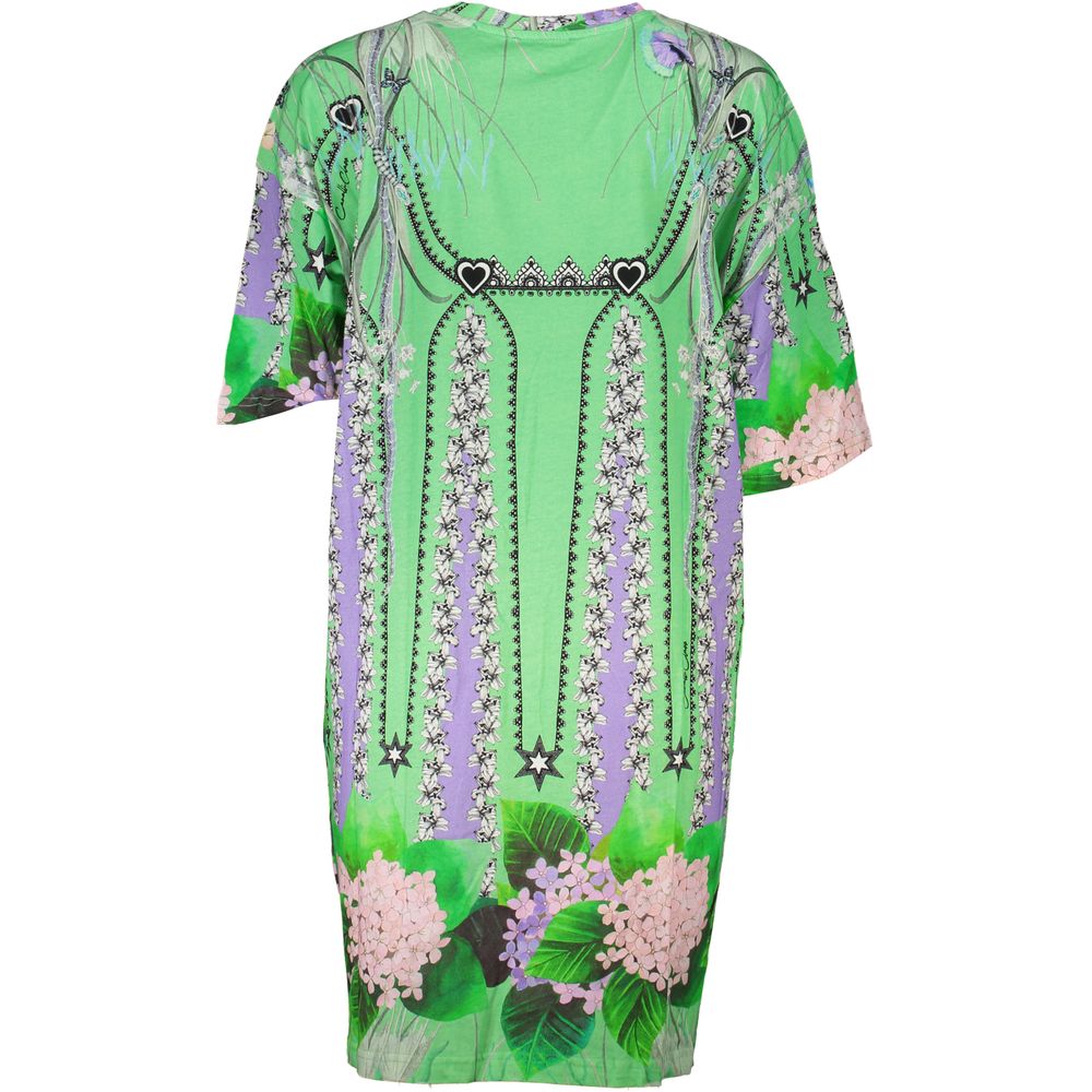 Cavalli Class Green Cotton Dress - MaraFormigone