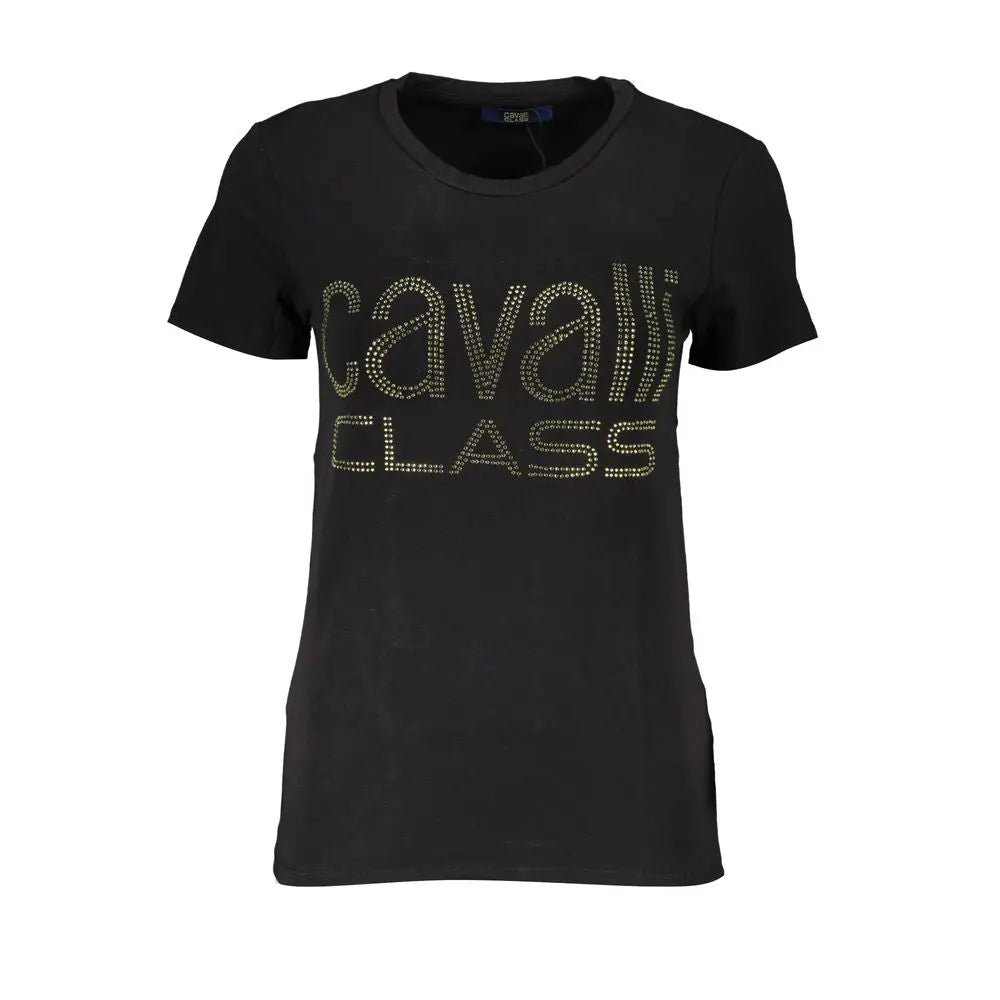 Cavalli Class Black Cotton Tops & T-Shirt - MaraFormigone