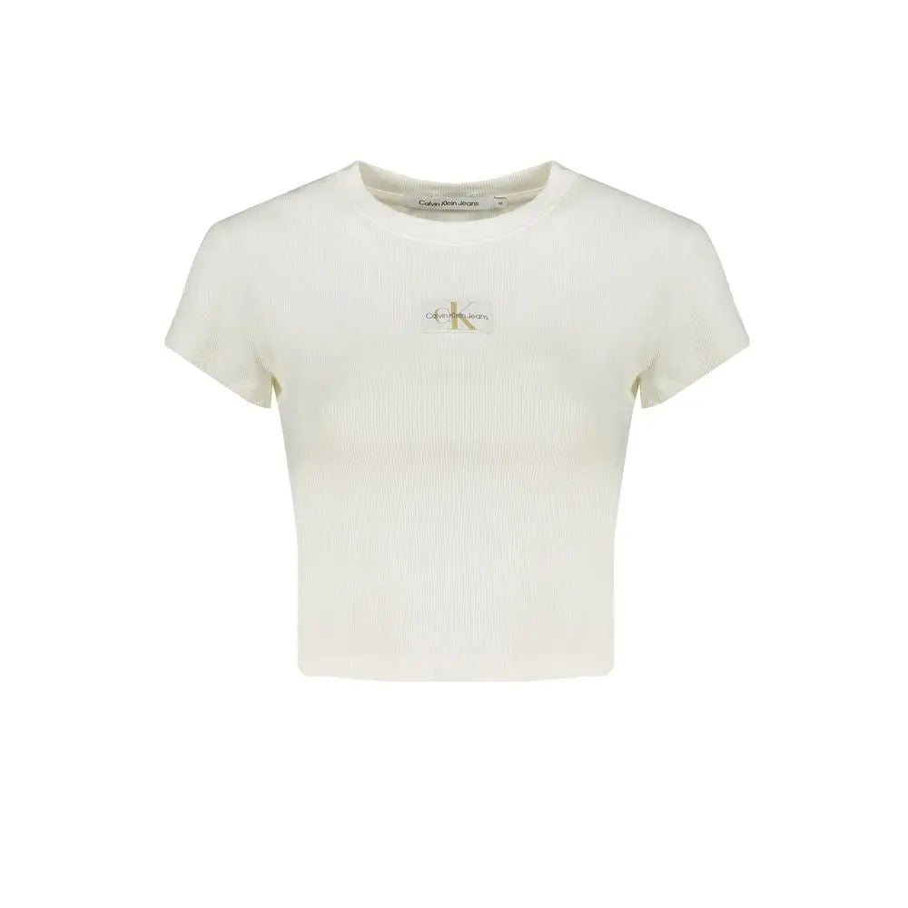Calvin Klein White Cotton Tops & T-Shirt - MaraFormigone