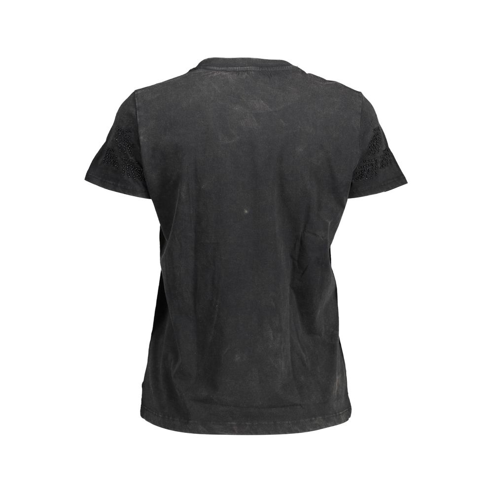 Desigual Black Cotton Tops & T-Shirt Desigual
