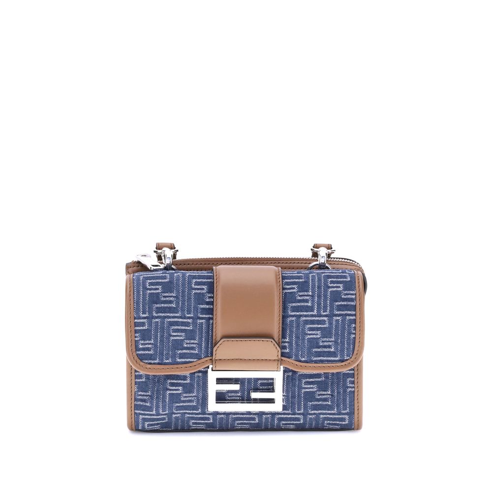 Fendi Baguette denim Shoulder Bag Fendi