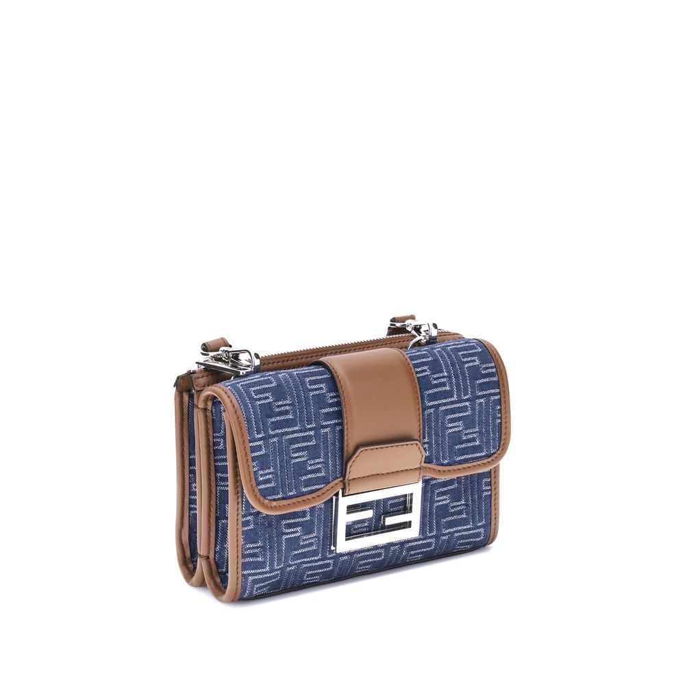 Fendi Baguette denim Shoulder Bag Fendi