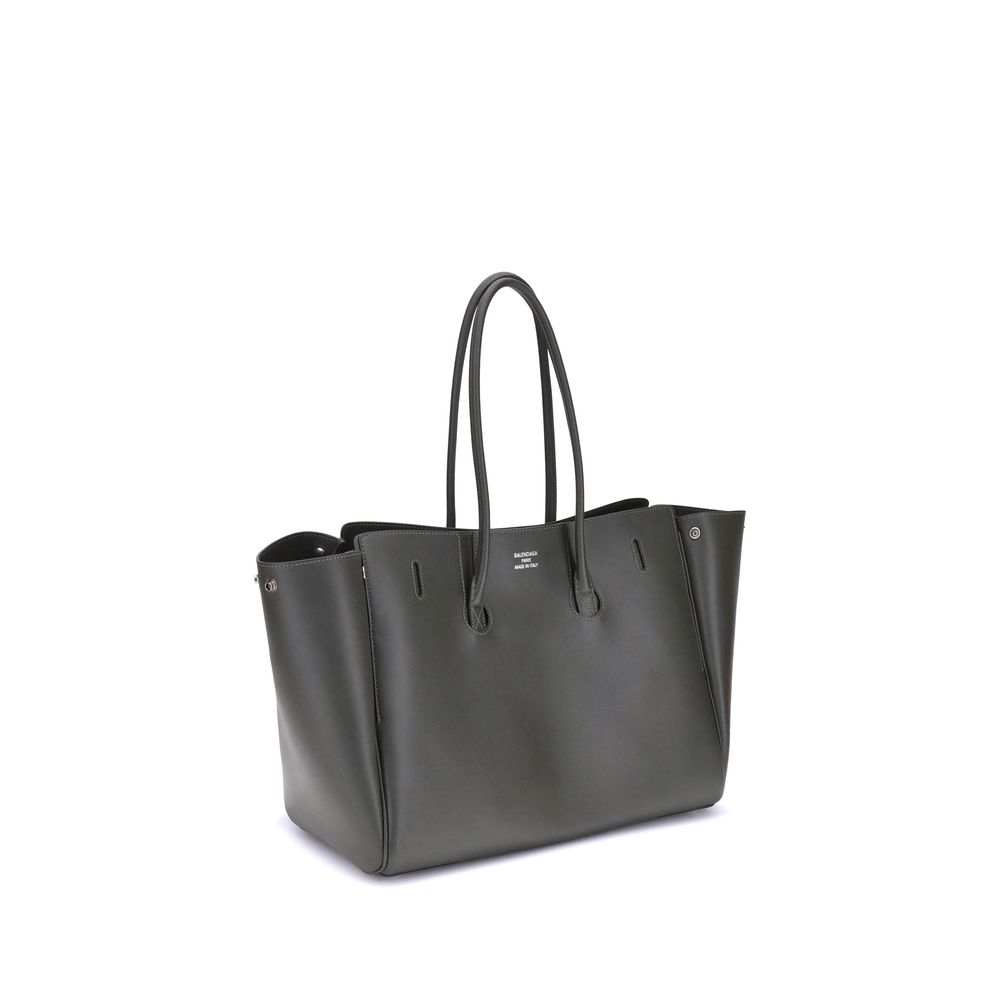 Bolsa de ombro Balenciaga Bos Taurus em couro de bezerro preto