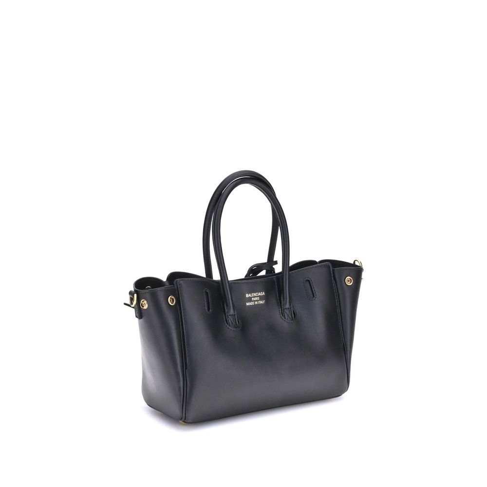 Bolsa de ombro Balenciaga Bos Taurus em couro de bezerro preto