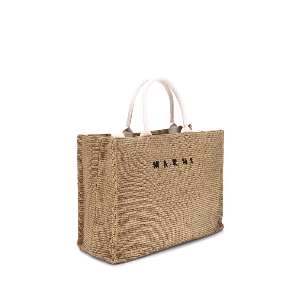 Marni Raffia-effect Tote Bag Marni