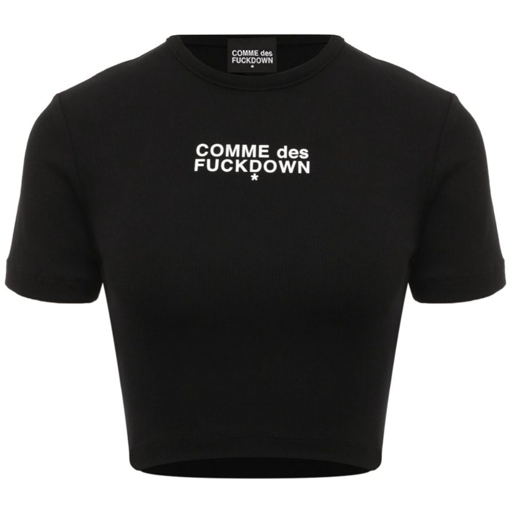 Comme Des Fuckdown Black Cotton Tops & T-Shirt Comme Des Fuckdown