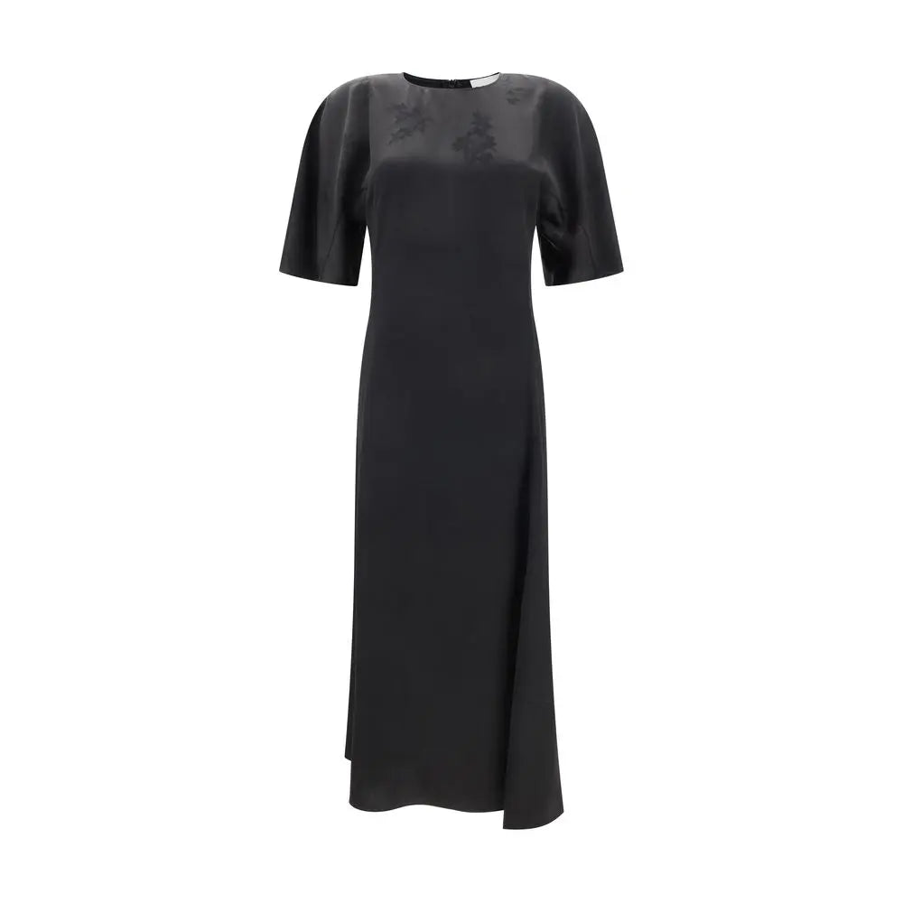 Ganni Satin Long Dress Ganni