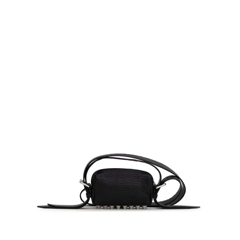 Bolsa de ombro Alexander Wang em couro preto