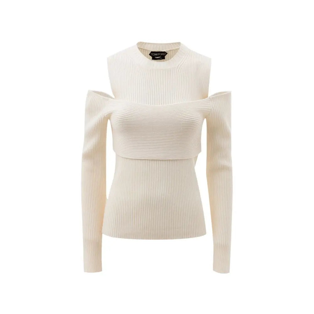 Tom Ford White Wool T-Shirt - MaraFormigone
