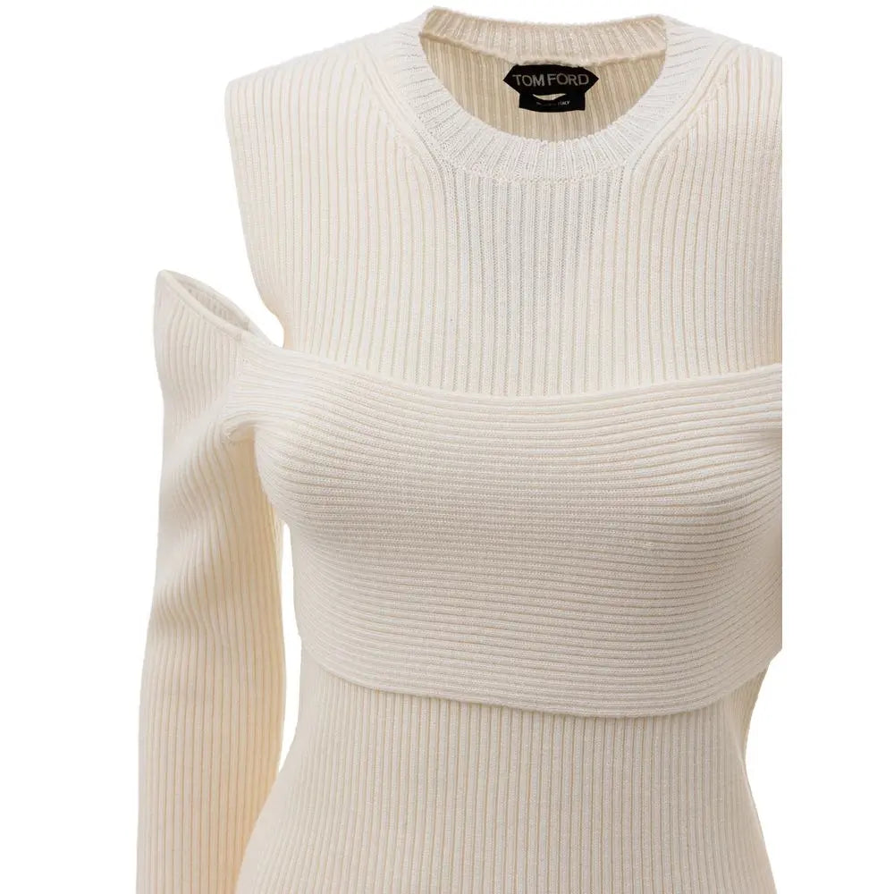 Tom Ford White Wool T-Shirt - MaraFormigone