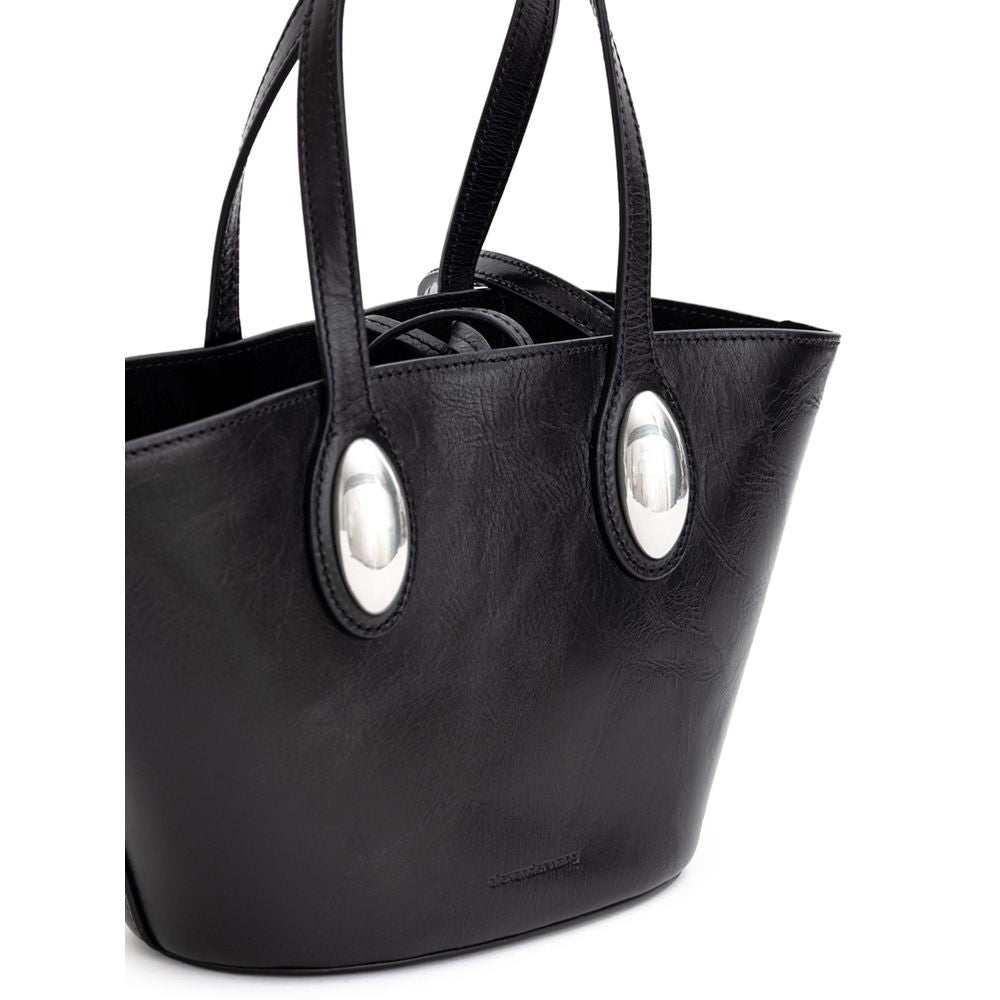 Bolsa de ombro Alexander Wang em couro preto