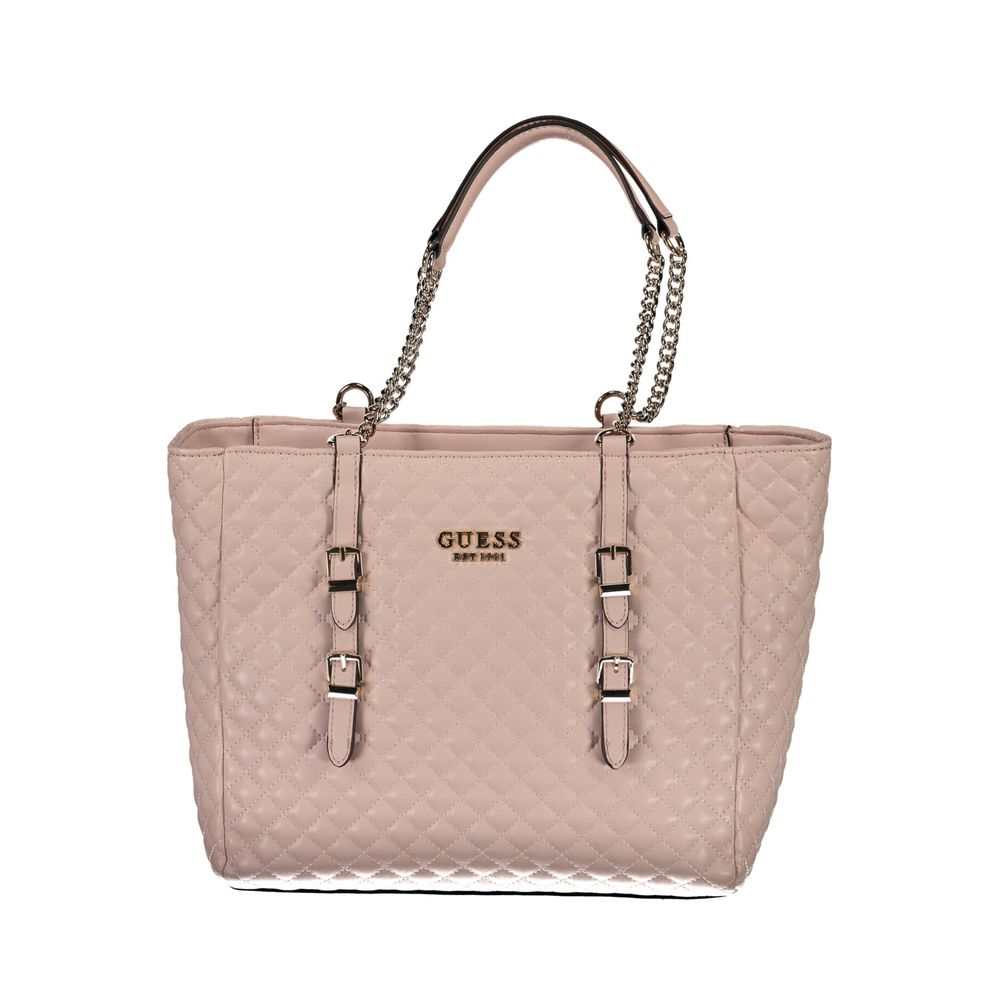 Bolsa de polietileno rosa da Guess Jeans