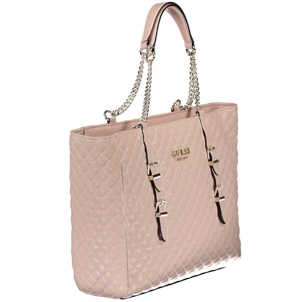 Bolsa de polietileno rosa da Guess Jeans