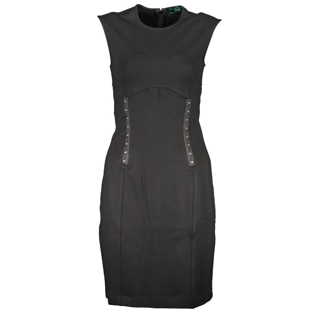 Guess Jeans Black Viscose Dress Guess Jeans