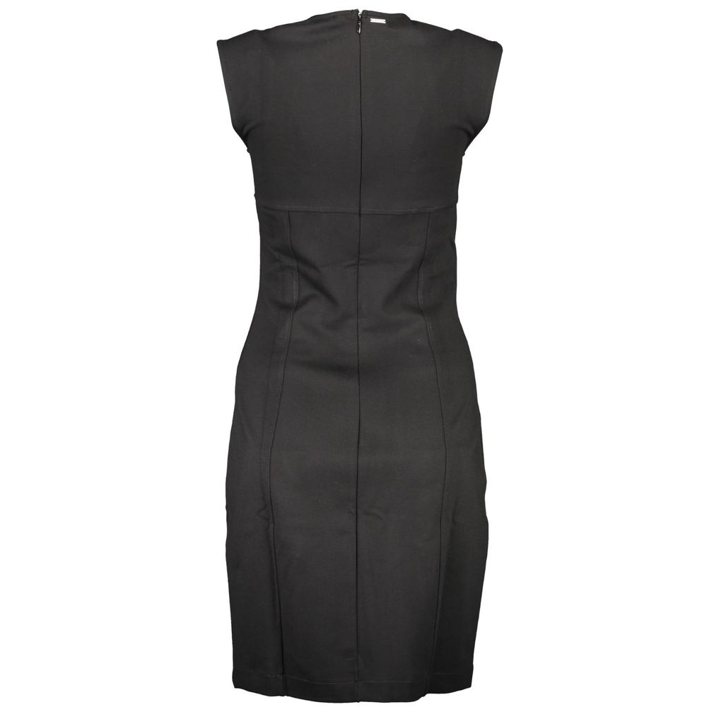 Guess Jeans Black Viscose Dress Guess Jeans