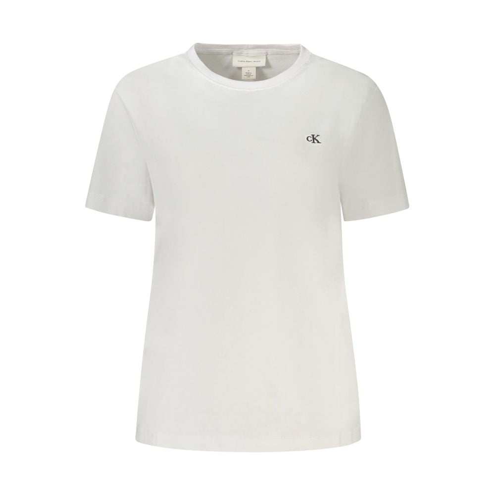 Camiseta feminina Calvin Klein branca de algodão