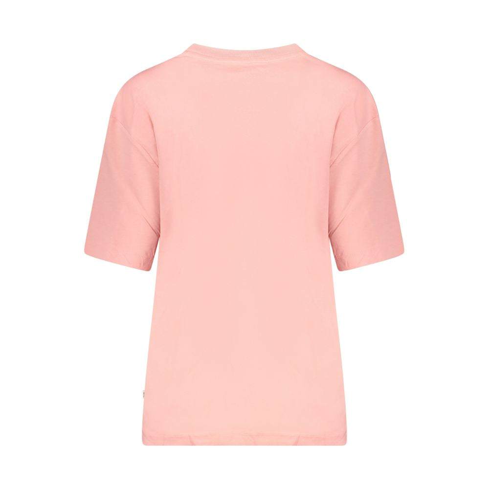Camiseta feminina Guess Jeans rosa de algodão