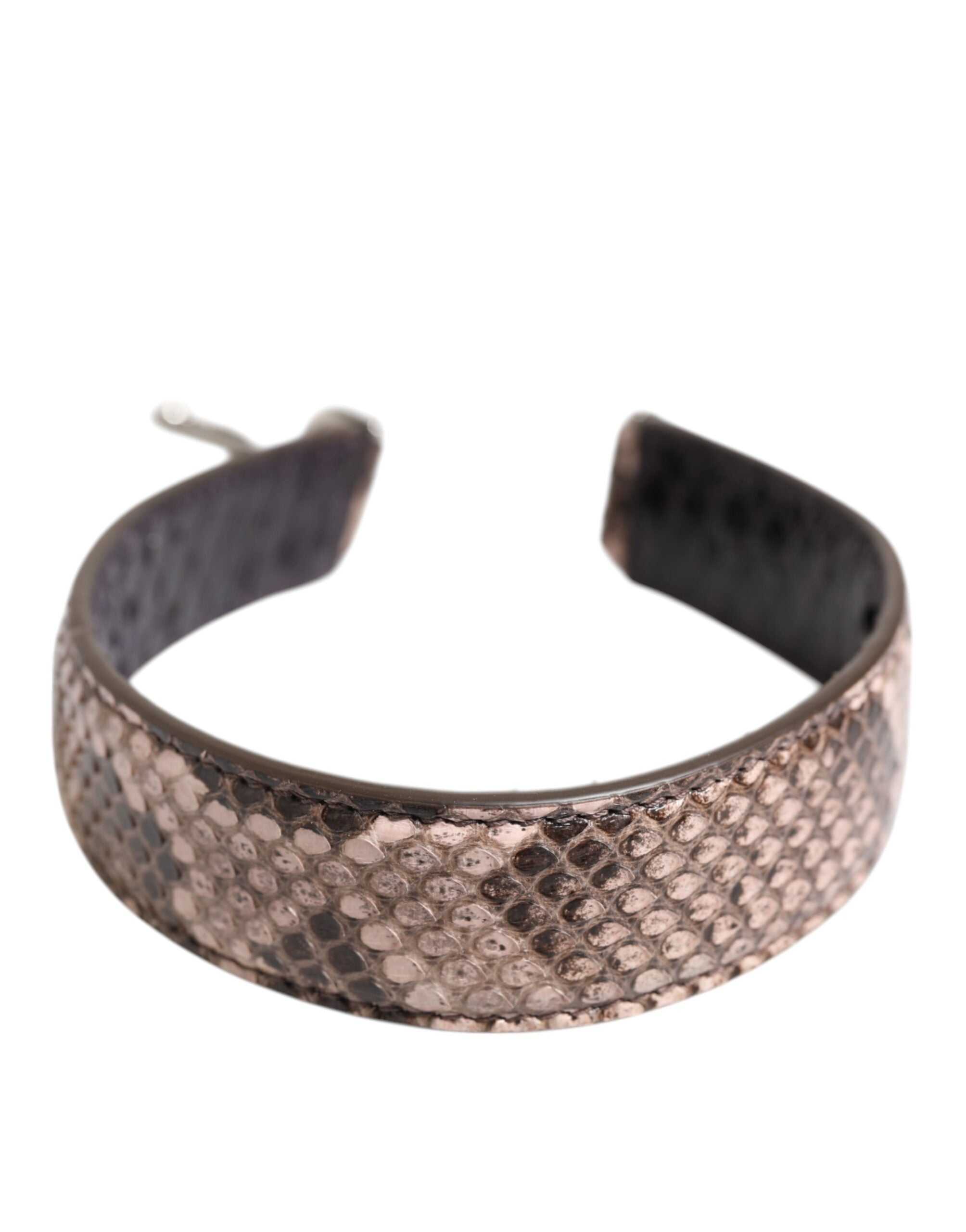 Alça de ombro para bolsa Dolce &amp; Gabbana em couro exótico marrom