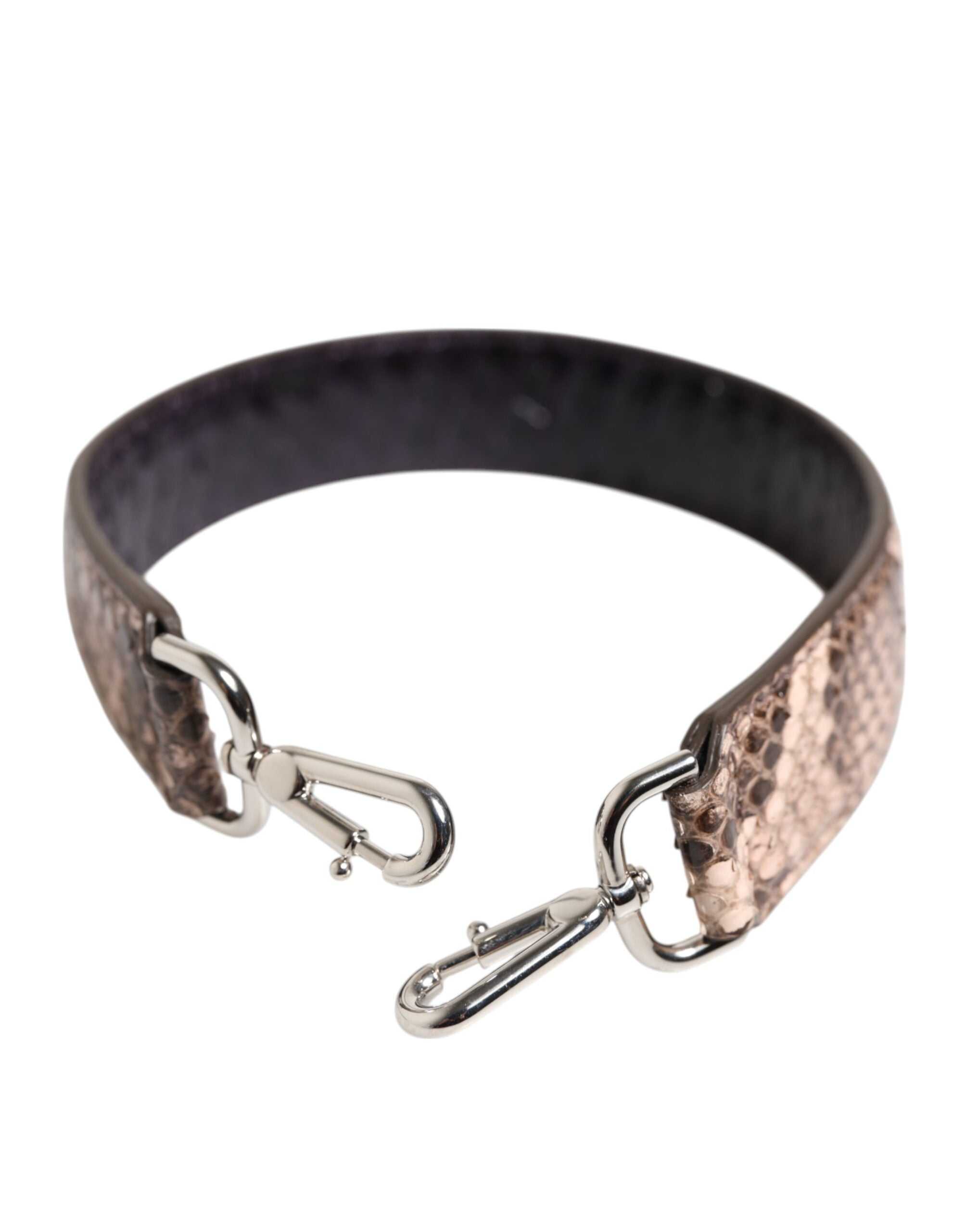 Alça de ombro para bolsa Dolce &amp; Gabbana em couro exótico marrom